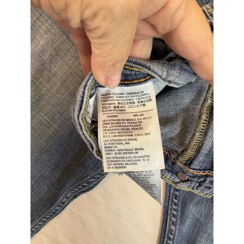 Levi’s 505 Regular Fit Jeans Men’s 36x30 Light Wash Straight Leg Blue Denim EUC